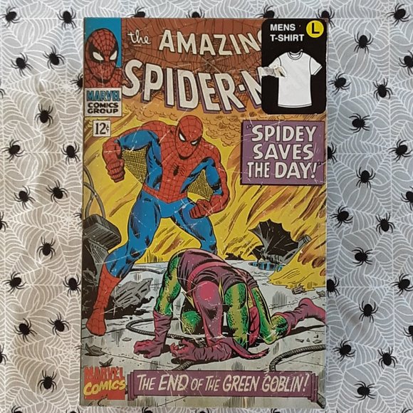 Spider Man Marvel Comics Lg T-Shirt In Collectible Metal Box 2010 Collectible - Picture 2 of 14